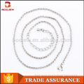 New Stylish Women Necklace 925 solid silver chain white gold plated silver chain for necklace